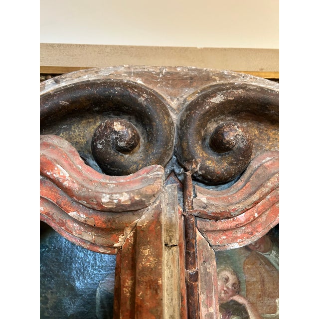 Antique French window frame. Beautiful patina. Could be repurposed as a mirror or used as a decorative accessory.