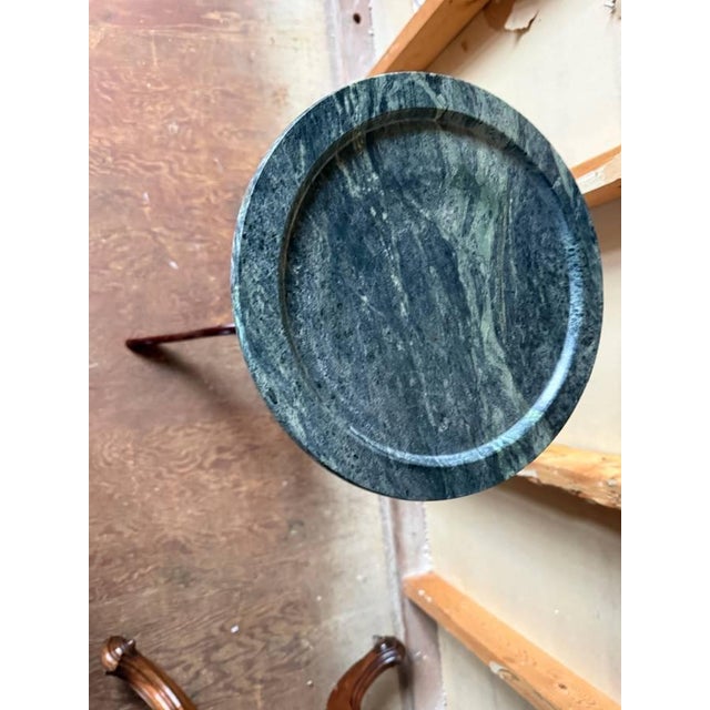 Early 21st Century The Bombay Company Pedestal Base Marble Top Plant Stand For Sale - Image 5 of 11