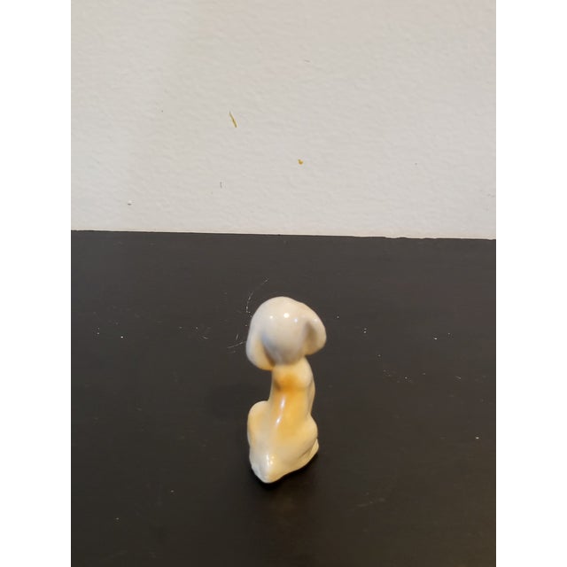 Japanese 1970s Miniature Porcelain Japanese Dog Figurine For Sale - Image 3 of 10