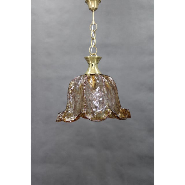 Large Murano Glass Pendant Light, Italy, 1980s For Sale - Image 4 of 12