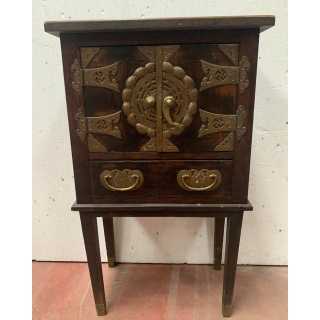 Small 20th Century Two-Door Cabinet with Bronze Decoration For Sale - Image 10 of 10