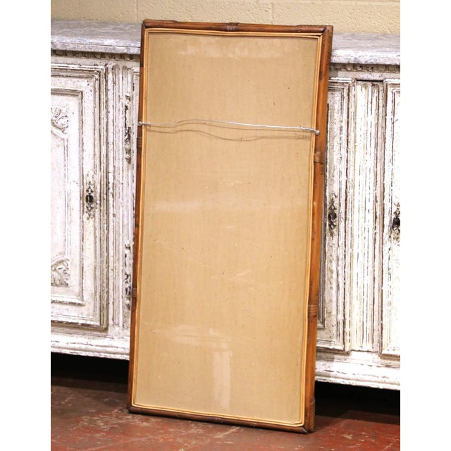 Early 20th Century French Faux Bamboo Wall Mirror With Original Glass For Sale - Image 9 of 9