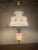 Victorian Vintage 3 Way GWTW Milk Glass Brown Floral Hurricane Lamp Hanging Swag Light Aatr: Quoizel For Sale - Image 3 of 14