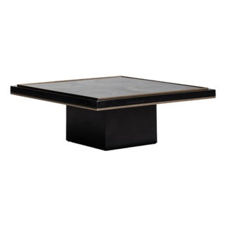 Signed Églomisé Glass-Top Coffee Table, Antique, Italy, Mid 20th Century For Sale