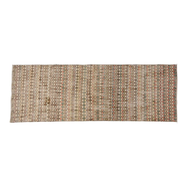Vintage Anatolian Wool Runner Rug For Sale