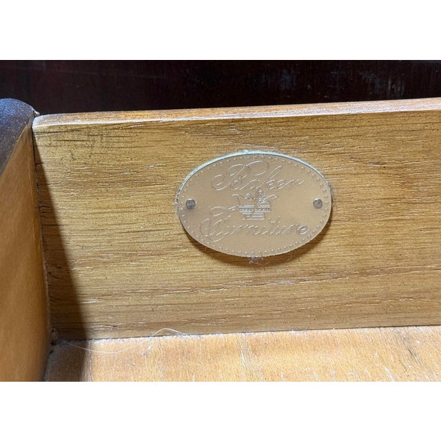 1970s 1970s Michael Taylor for Baker Asian Modern Mahogany & Brass Cabinet Chest Dry Bar For Sale - Image 5 of 6