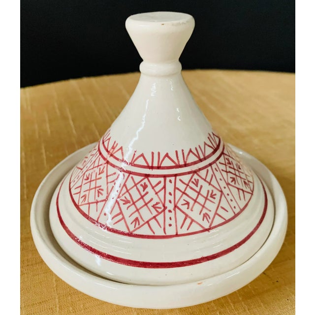 Moroccan Set of Four Small Serving Dishes or Tajines For Sale - Image 3 of 9