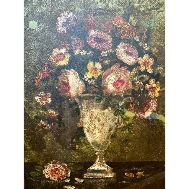 1930s Large Italian Florentine Hinged Box With Still Life Decoration For Sale - Image 4 of 13