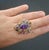 Gemstone Bochic "Orient" Vintage Amethyst & Multi Tourmaline Ring 18K Gold & Silver For Sale - Image 7 of 18