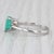 Metal 0.65ct Emerald Pear Solitaire Ring 14k White Gold Size 5 Engagement For Sale - Image 7 of 8