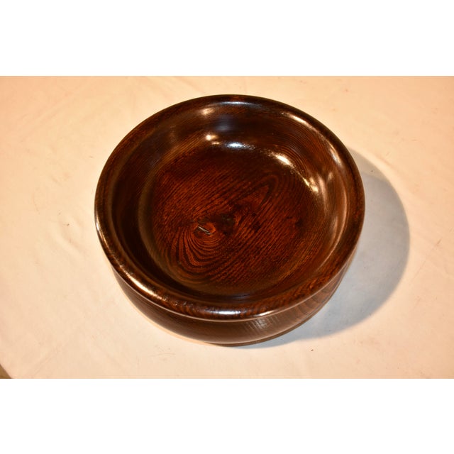 1900 - 1909 English Turned Oak Bowl, Circa 1900 For Sale - Image 5 of 5
