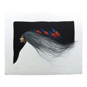 Frank Howell "Choral "Hand Colored Lithograph on Paper Hand Signed