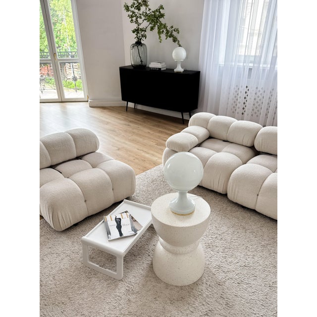 Metal White Opaline Glass Table Lamps by Štěpán Tabery for Opp Jihlava, Czechoslovakia, 1960s, Set of 2 For Sale - Image 7 of 18