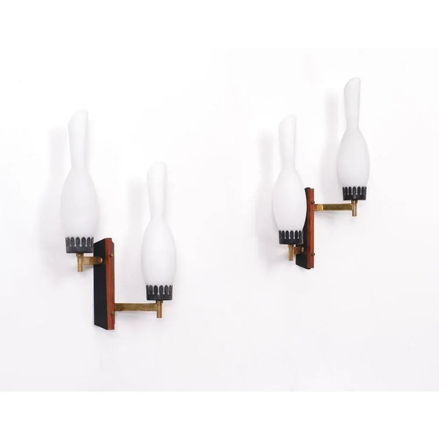 Mid-Century Modern Italian Wall Lights, 1958, Set of 2 For Sale - Image 3 of 7