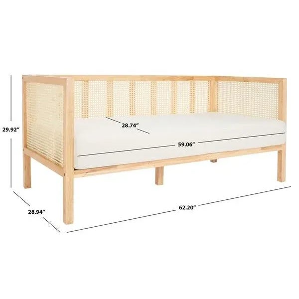 Dune Rattan 3 Seater Sofa - White/Natural For Sale In Philadelphia - Image 6 of 11