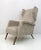 Gray Mid-Century Italian Modern Velvet Winged Armchair by Gio Ponti for Cassina, 1950s For Sale - Image 8 of 10