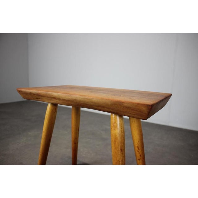 Mid-Century Modern Cherry Stool, Czechoslovakia, 1960s For Sale - Image 6 of 11
