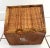 Brown Vintage Rattan Bamboo Wastebasket For Sale - Image 8 of 11