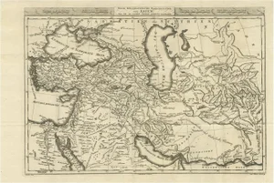 Antique Map of Western Asia by Van Dùren, 1752