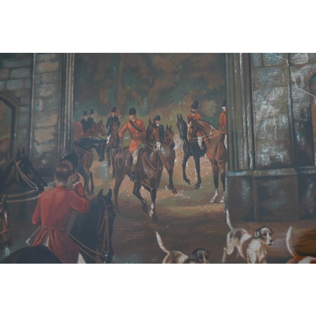 Vintage Hunt Scene Framed Art For Sale - Image 10 of 12