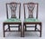 Pair of very fine Chippendale period mahogany side chairs with serpentine top rail, interlacing splats with pierced Prince...