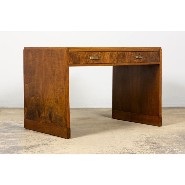 French Art Deco Walnut Writing Desk, Paris, Circa 1930 For Sale - Image 10 of 17