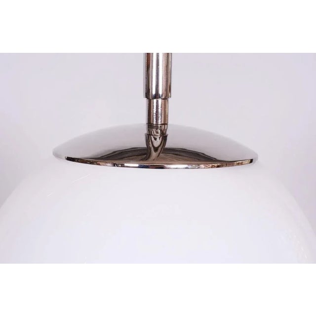 Bauhaus Floor Lamp in Walnut & Chrome, Czechia, 1930s For Sale - Image 4 of 8