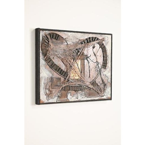 Birger Th. Hansen abstract art work. This Danish artist, born in 1940, used mixed techniques to create this collage. In a...