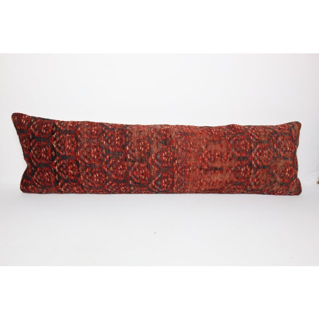 Antique Organic Handmade Rug Pillow Cover -14'' X 47'' For Sale - Image 4 of 10
