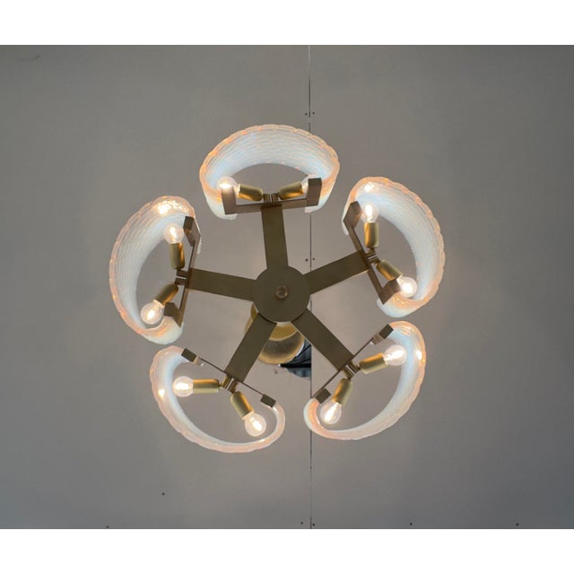 Art Deco Pendant Lamp Opaline the Art of Glass from Ribes, 1970s, in Flawless conditions. Designed 1960 to 1969 This piece...