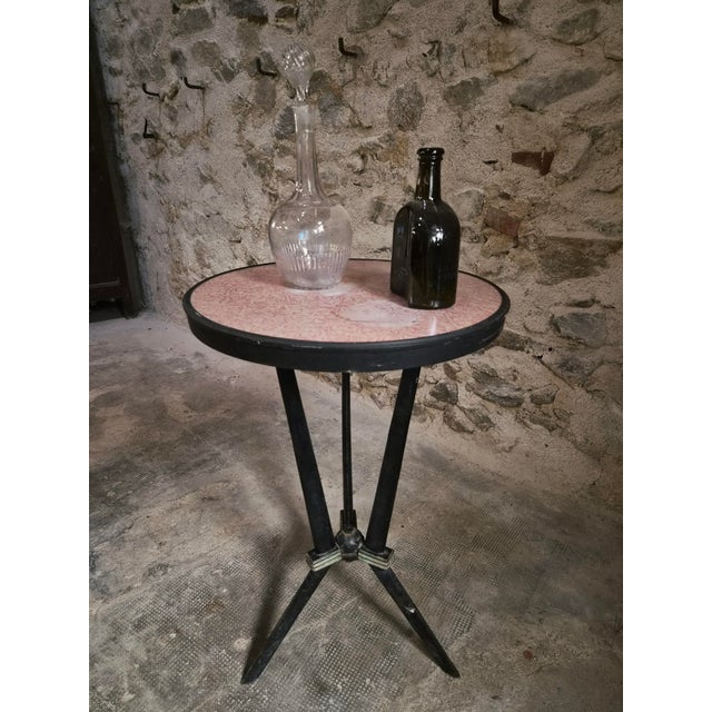 Art Deco French Bistro Table with Rex Bakelite Top, 1940 For Sale - Image 18 of 18