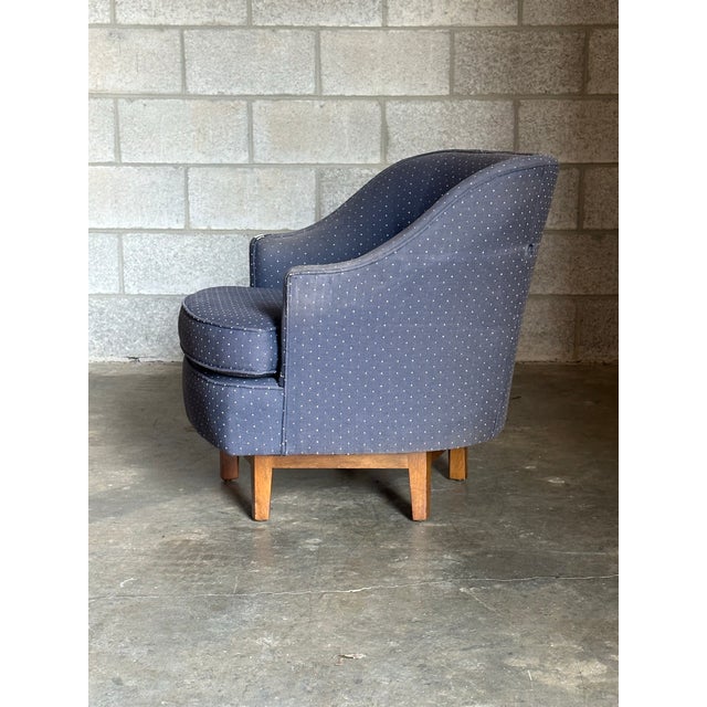 Dunbar Furniture 1950s Edward Wormley for Dunbar Swivel Chair- Unmarked For Sale - Image 4 of 10