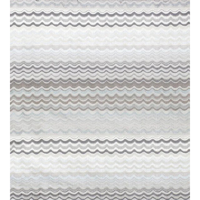 Sample - The House of Scalamandré New Wave Fabric, Silver Patina For Sale