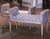 Late 20th Century Late 20th Century Pair of Vintage French Louis XVI Upholstered Painted Stool Benches For Sale - Image 5 of 10