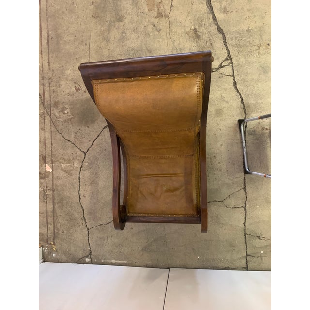 Animal Skin 20th Century Leather Swedish Chair For Sale - Image 7 of 16