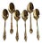Vintage Baroque Style Gold Spoons - Set of 6 For Sale