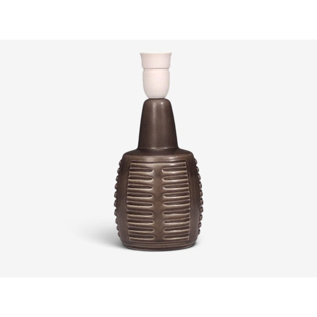1960s Einar Johansen, Table Lamp, Brown Stoneware, Denmark, 1960s For Sale - Image 5 of 10