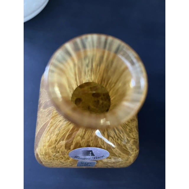 Itri Vetri Murano Vintage MCM Maestri Vetrai Art Glass Italy Vase For Sale - Image 4 of 7