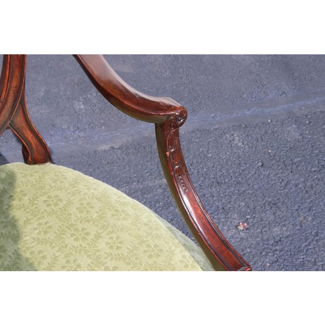 12 Adams Style Carved Mahogany Dining Chairs C. 1960's For Sale - Image 9 of 15