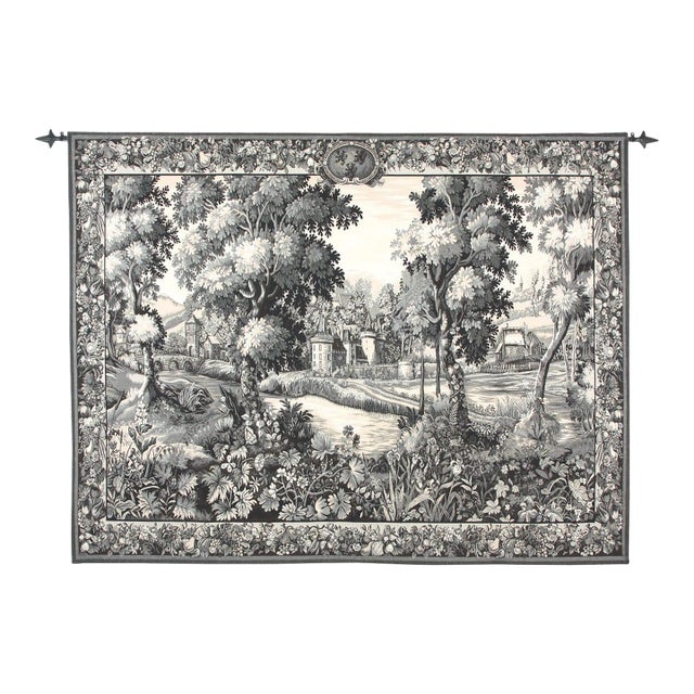 Verdure Chantilly Greyscale Loom Woven Tapestry - 145 X 190 Cm (4'9" X 6'3") - Requires Rod Size 5 For Sale