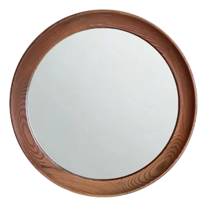 Mid-Century Scandinavian Round Mirror