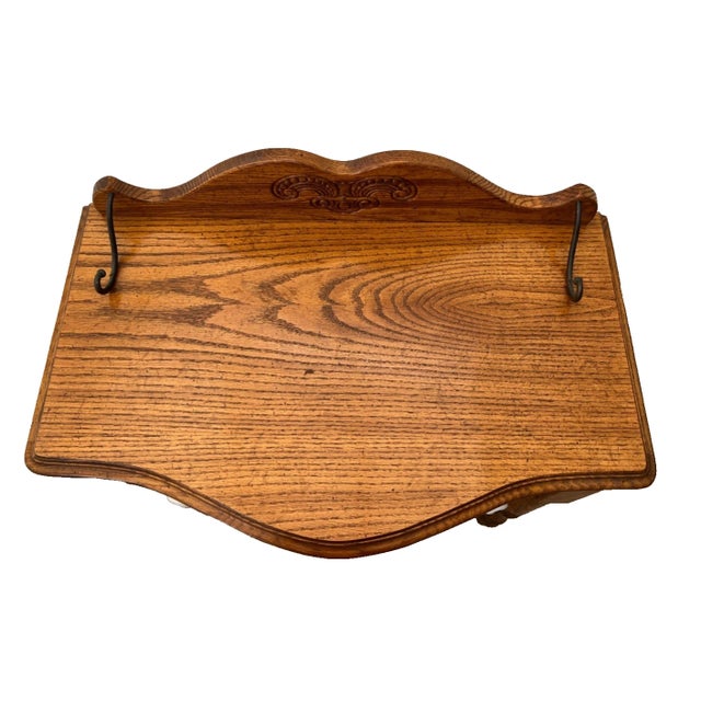 Vintage Pulaski Keepsake Side Table Nightstand Single Dovetail Drawer Solid Oak For Sale - Image 4 of 12