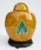 Chinoiserie C.1910-30's Asian Chinoiserie "Majolica Water Lilly-Pad Design," Lidded Ginger Jar With Stand Marked Hong Kong For Sale - Image 3 of 13