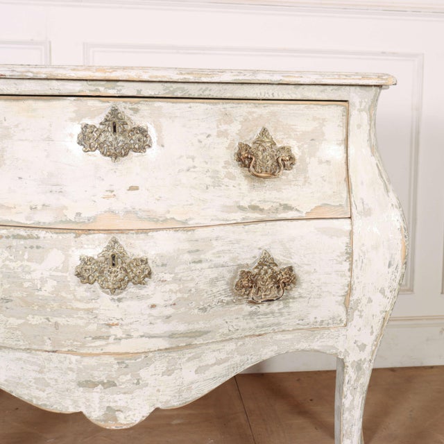 White French Painted Two Drawer Commode, 1890s For Sale - Image 8 of 12