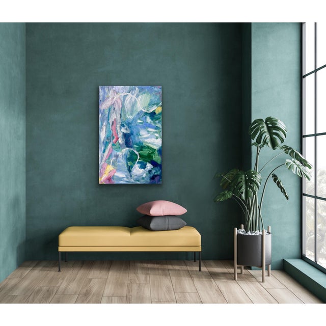 "Ray of Light" Abstract Expressionist Contemporary Oil Painting by Monica Shulman For Sale - Image 11 of 12