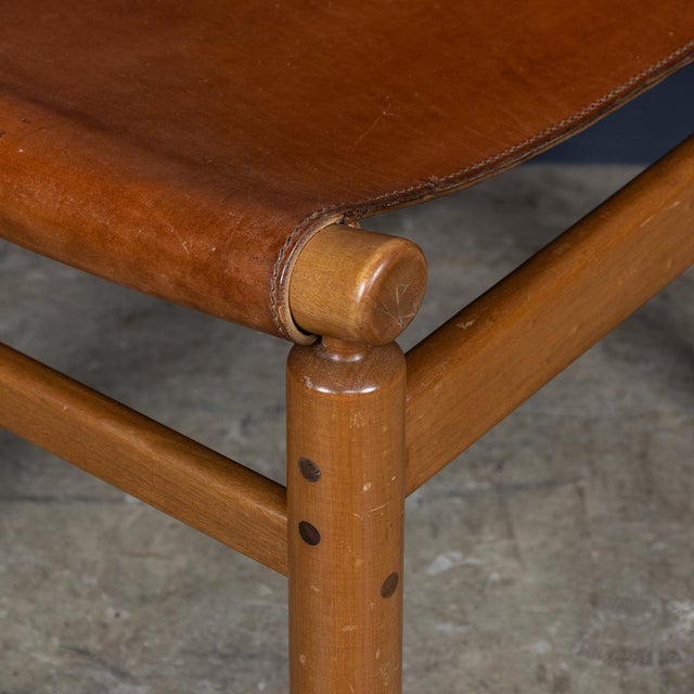 1950s Vintage Leather Dining Chairs by Ilmari Tapiovaara, 1950, Set of 8 For Sale - Image 5 of 17