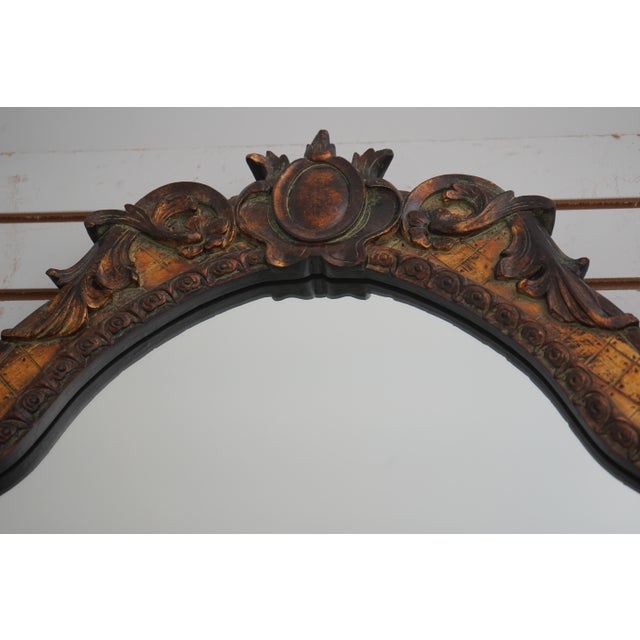 1980s Uttermost Cleopatra Black & Gold Wall Mirror For Sale - Image 5 of 12