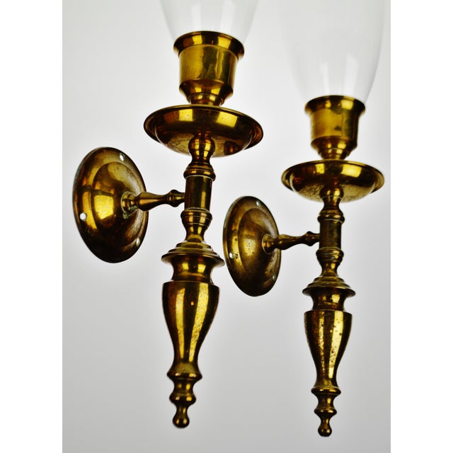Vintage Brass Candle Wall Sconces a Pair Chairish