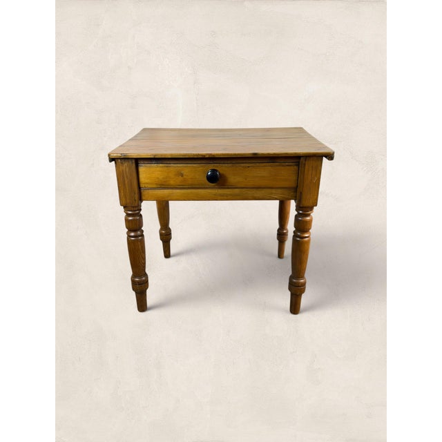 Wood Antique Victorian Pine Drop-Leaf Kitchen Table For Sale - Image 7 of 12