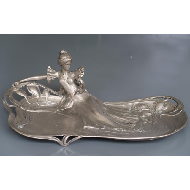 Silver Metal Jewelry Tray 1900 Art Nouveau Liberty Style Jugendstil. For Sale - Image 8 of 14